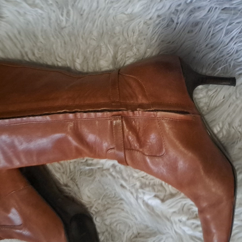 RALPH LAUREN Leather Brown Stunning Boots As Is - Picture 6 of 9